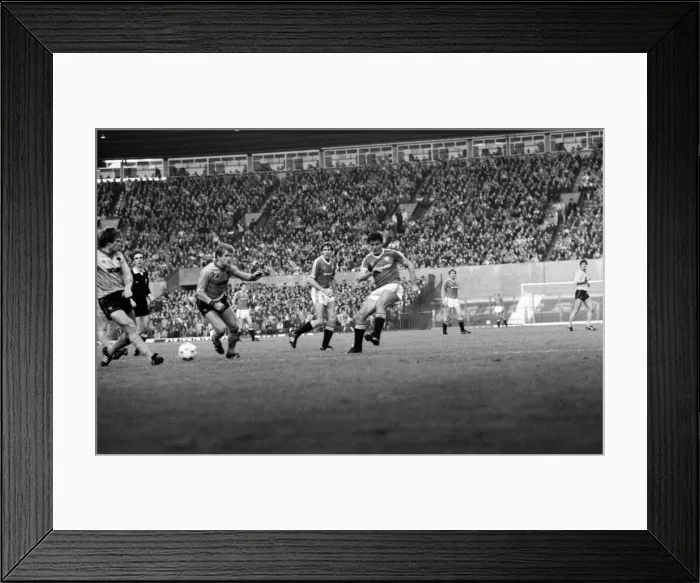 Framed Print : English League Division One match at Old Trafford. Manchester United 3 v Wolverhampton Framed Print : English League Division One match at Old Trafford. Manchester United 3 v Wolverhampton