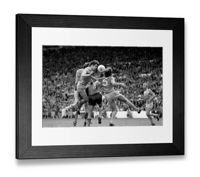 Framed Print : English League Division One match. Manchester City 0 v Luton Town 1. May 1983 MF11-29-071