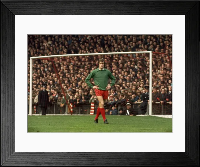 Framed Print : Liverpool goalkeeper Ray Clemence in action during the League Division One match against Framed Print : Liverpool goalkeeper Ray Clemence in action during the League Division One match against