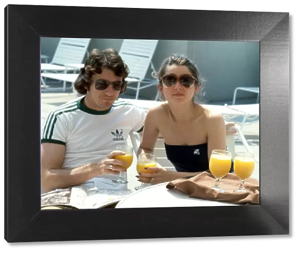 Trevor Francis with his partner enjoying a glass of orange juice in Detroit