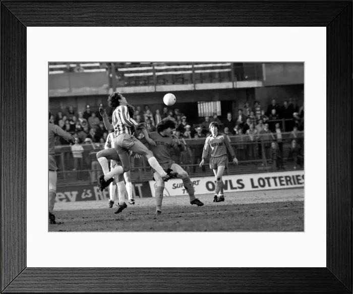 Framed Print : Sheffield Wednesday 3 v. Oldham 0. Division One Football. February 1981 MF01-31-003 Framed Print : Sheffield Wednesday 3 v. Oldham 0. Division One Football. February 1981 MF01-31-003