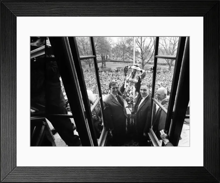 Framed Print : Tottenham Hotspur captain Danny Blachflower and manager Bill Nicholson hold the FA Cup Framed Print : Tottenham Hotspur captain Danny Blachflower and manager Bill Nicholson hold the FA Cup