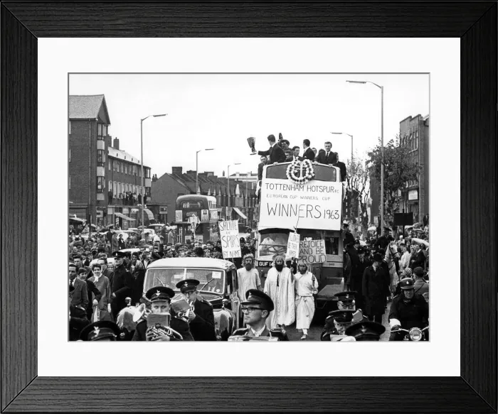 Framed Print : The European Cup Winners Cup was on view to 150, 000 cheering fans as Tottenham Hotspurs Framed Print : The European Cup Winners Cup was on view to 150, 000 cheering fans as Tottenham Hotspurs