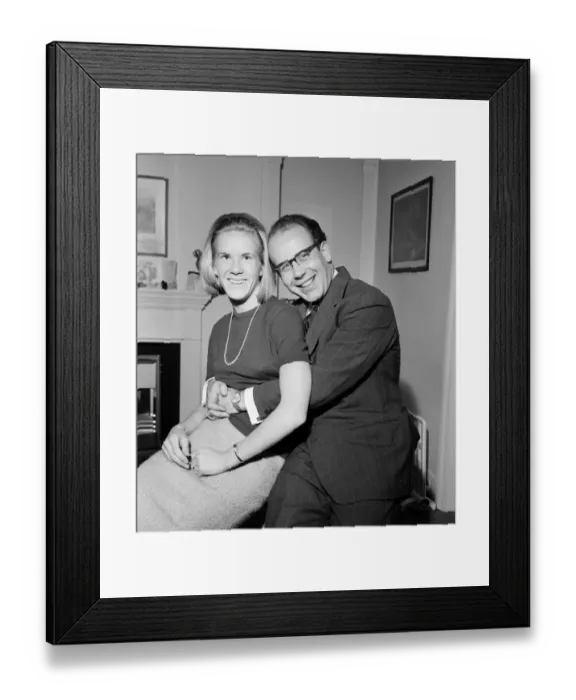 Framed Print : Olympic Bobsleigh Gold Medal winner Tony Nash and his fiance Susan Small