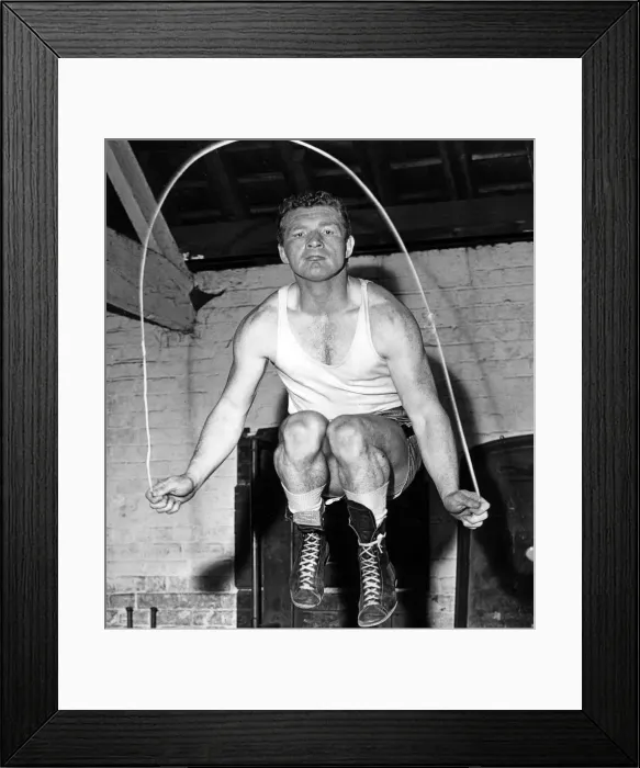 Framed Print : Coventry boxer Mick Leahy, training for his title fight. 21st May 1963 Framed Print : Coventry boxer Mick Leahy, training for his title fight. 21st May 1963