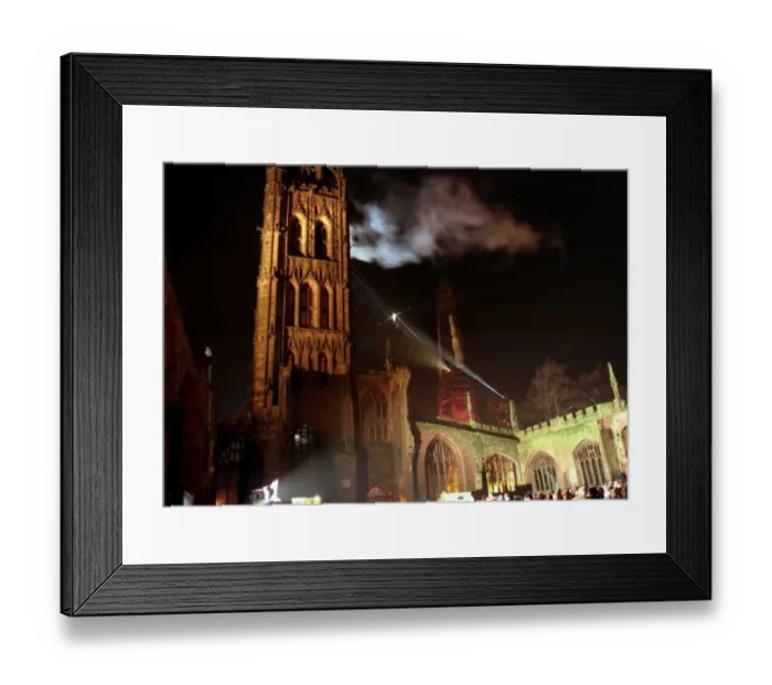 Framed Print : 27-year-old Frenchman Ramon Kelvink walks the tightrope between Coventry Framed Print : 27-year-old Frenchman Ramon Kelvink walks the tightrope between Coventry