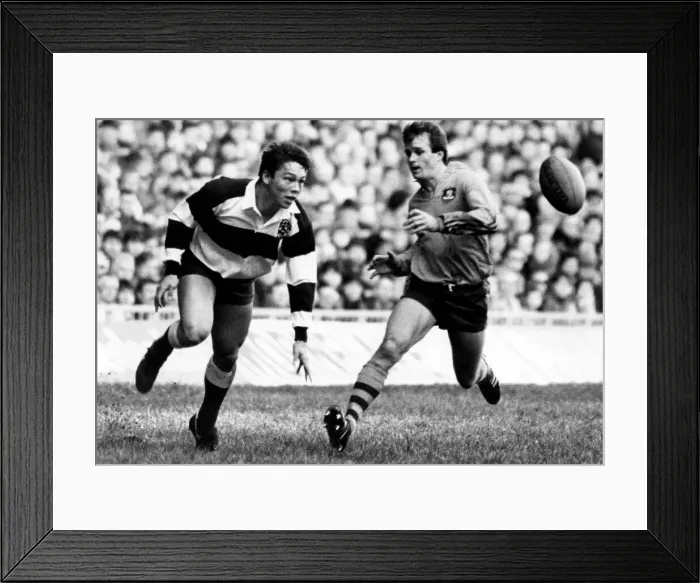 Framed Print : Rugby union international match at Cardiff Arms Park Barbarians v Australia