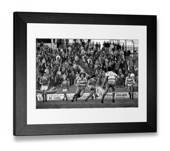 Framed Print : English FA Cup match. Blackpool 0 v Queens Park Rangers 0. January 1982 MF05-17-024 Framed Print : English FA Cup match. Blackpool 0 v Queens Park Rangers 0. January 1982 MF05-17-024