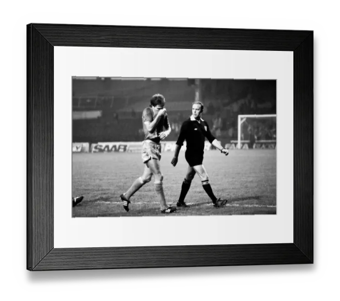 Framed Print : English League Division One match at Maine Road. Manchester City 2 v Swansea 1 Framed Print : English League Division One match at Maine Road. Manchester City 2 v Swansea 1