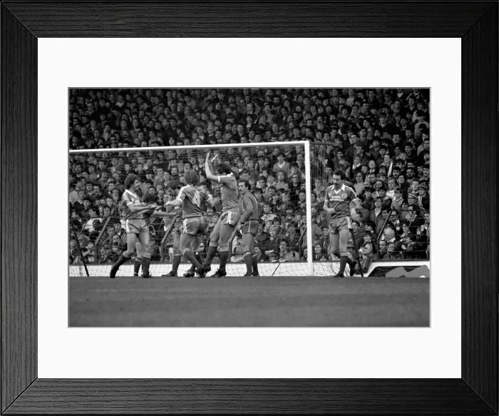 Framed Print : English League Division One match at Anfield. Liverpool 3 v Brighton and Hove Albion 1 Framed Print : English League Division One match at Anfield. Liverpool 3 v Brighton and Hove Albion 1