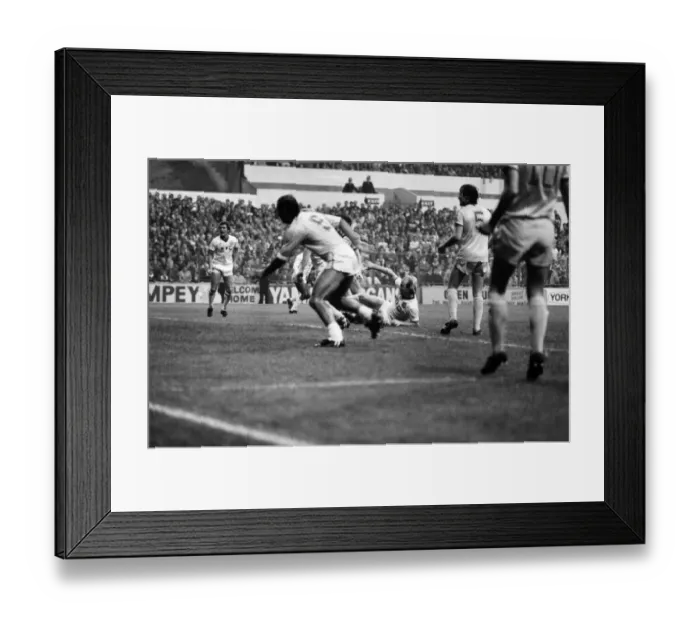 Framed Print : English League Division Two match. Leeds United 3 v Newcastle United 1