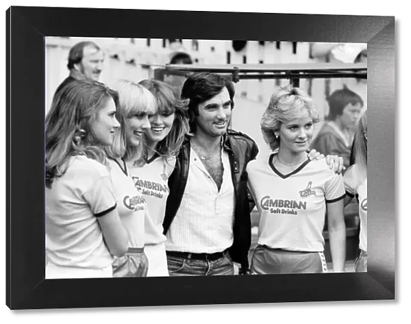 Manchester United 2 v. Stoke City 0. Division 1 Football. George Best with girls