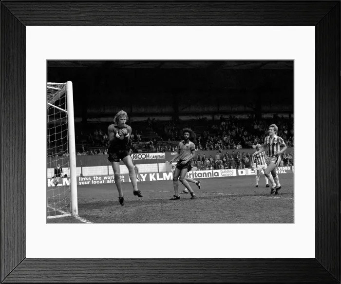 Framed Print : Stoke City 2 v. Wolverhampton Wanderers 1. Division 1 Football. April 1982 MF06-40-044