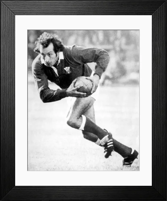Framed Print : Gareth Edwards, Cardiff and Wales international rugby player. Circa 1975