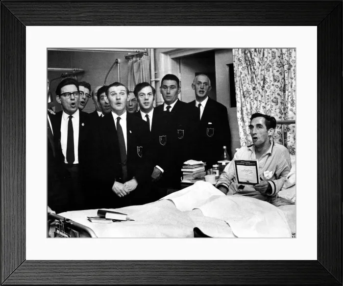 Framed Print : It was just like old times for Ron Collet when he got together for a rehearsal with his