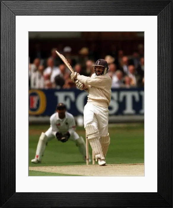 Framed Print : JACK RUSSELL BATTING DURING ENGLAND V INDIA CRICKET SECOND TEST AT LORDS
