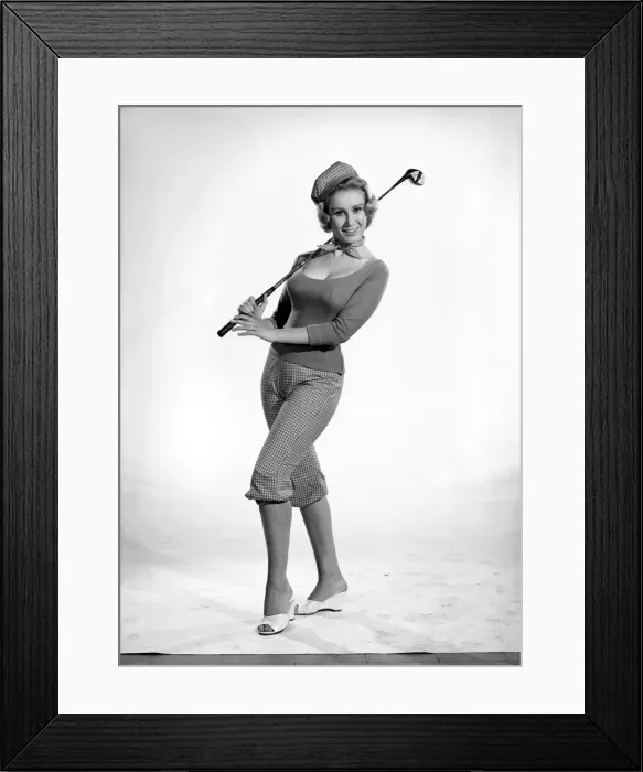 Framed Print : Woman golfer, model Rita Royce. 1960 E389 Framed Print : Woman golfer, model Rita Royce. 1960 E389