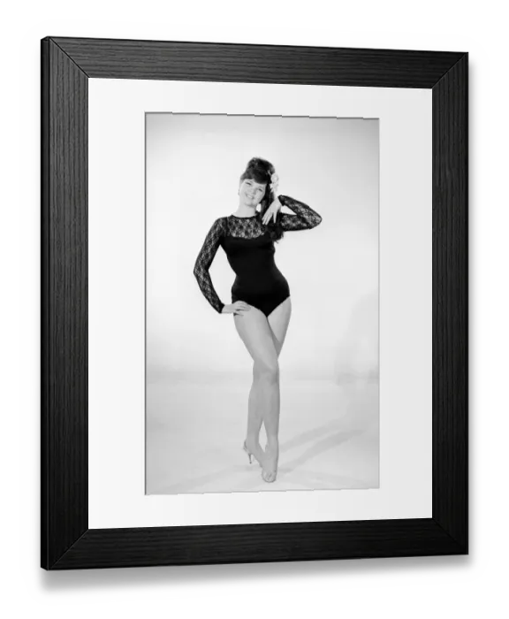 Framed Print : Reveille Fashion Feature Reveille reader hazel Sykes seen here posing in