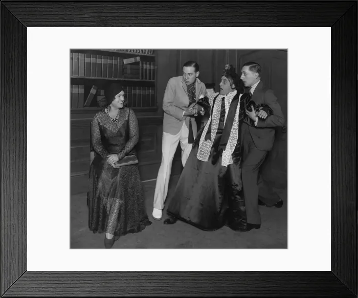 Framed Print : Scene from the play Charleys Aunt. 24 December 1929 Framed Print : Scene from the play Charleys Aunt. 24 December 1929