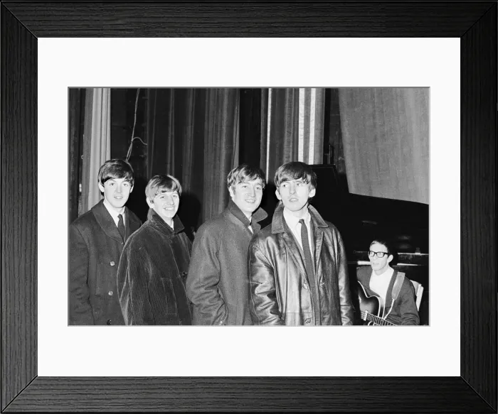 Framed Print : The Beatles pose for the cameras at the Odeon Cinema in Cheltenham Framed Print : The Beatles pose for the cameras at the Odeon Cinema in Cheltenham