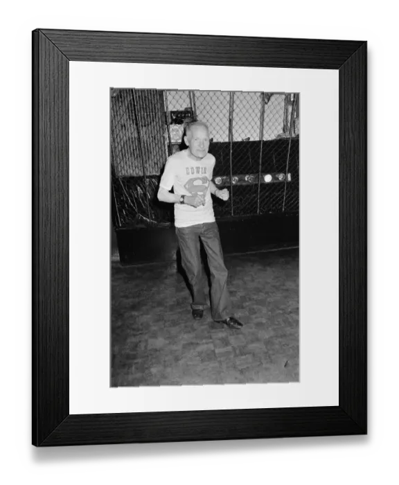 Framed Print : Dancing grandad Edwon Rolestone shows off some of his moves. 6th May 1979 Framed Print : Dancing grandad Edwon Rolestone shows off some of his moves. 6th May 1979