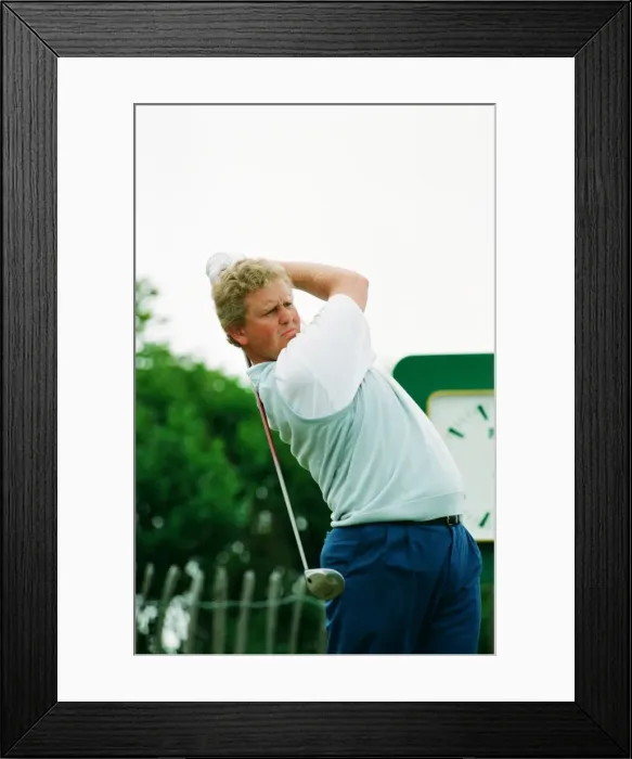 Framed Print : The Open Golf Championship at Turnberry, Scotland. Colin Montgomerie drives off Framed Print : The Open Golf Championship at Turnberry, Scotland. Colin Montgomerie drives off