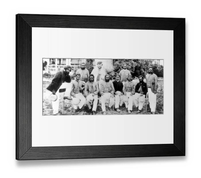 Framed Print : The original Aborigine cricket team who toured England in 1868 Framed Print : The original Aborigine cricket team who toured England in 1868