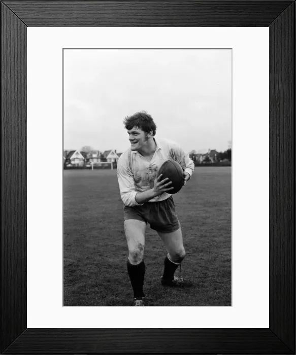 Framed Print : England training at The Lensbury Club, Teddington. Fran Cotton