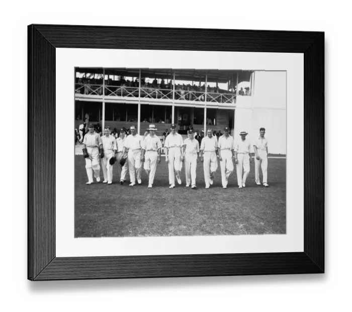 Framed Print : M. C. C. Team at Bridgetown, Barbados January 1930 L-R Ames Hendren