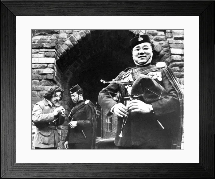 Framed Print : Pipe Major Bhairamani Rai, 38, of the Gurkha regiment at Newastle Framed Print : Pipe Major Bhairamani Rai, 38, of the Gurkha regiment at Newastle