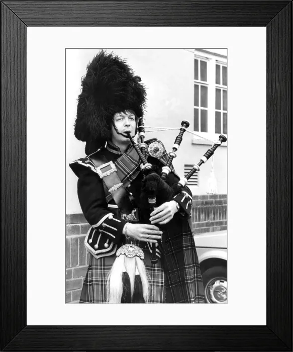 Framed Print : Piper Roy Anderson playing the bagpipes in June 1981 24 / 06 / 81 Framed Print : Piper Roy Anderson playing the bagpipes in June 1981 24 / 06 / 81
