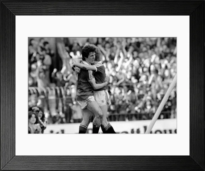 Framed Print : Manchester United 2 v. Tottenham Hotspur 0. April 1982 MF06-32-056 Local Caption Framed Print : Manchester United 2 v. Tottenham Hotspur 0. April 1982 MF06-32-056 Local Caption