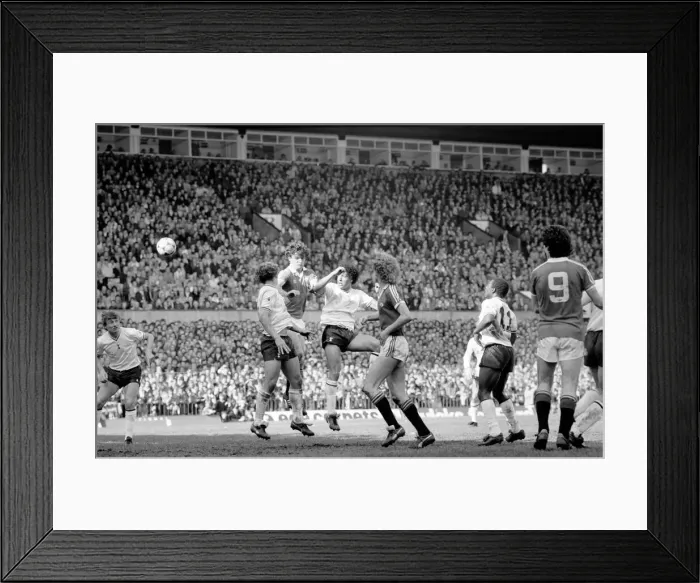 Framed Print : Manchester United 2 v. Tottenham Hotspur 0. April 1982 MF06-32-071 Local Caption Framed Print : Manchester United 2 v. Tottenham Hotspur 0. April 1982 MF06-32-071 Local Caption