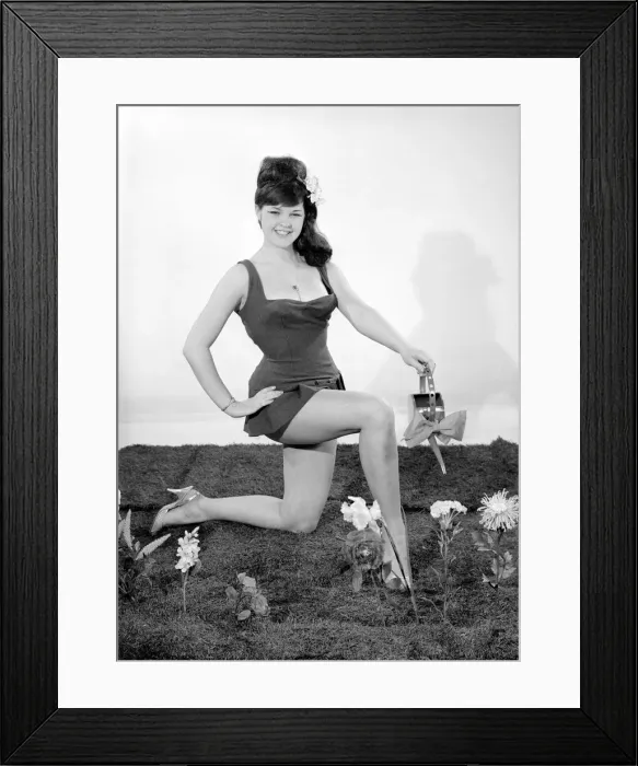 Framed Print : Reveille Fashion Feature Reveille reader hazel Sykes seen here posing in
