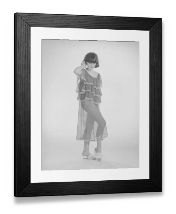 Framed Print : Reveille Fashion Feature Reveille Model Debbie Attwood seen here modelling a