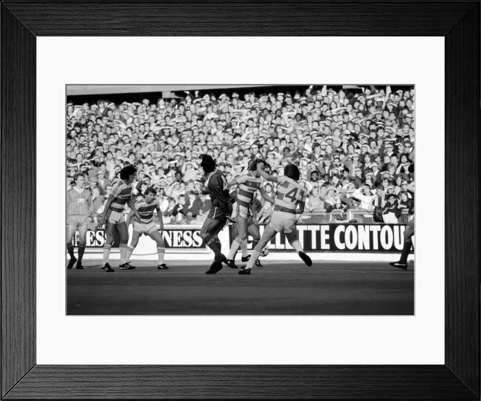 Framed Print : Division 1 football. Queens Park Rangers 0 v. Liverpool 1. October 1983 LF14-09-012