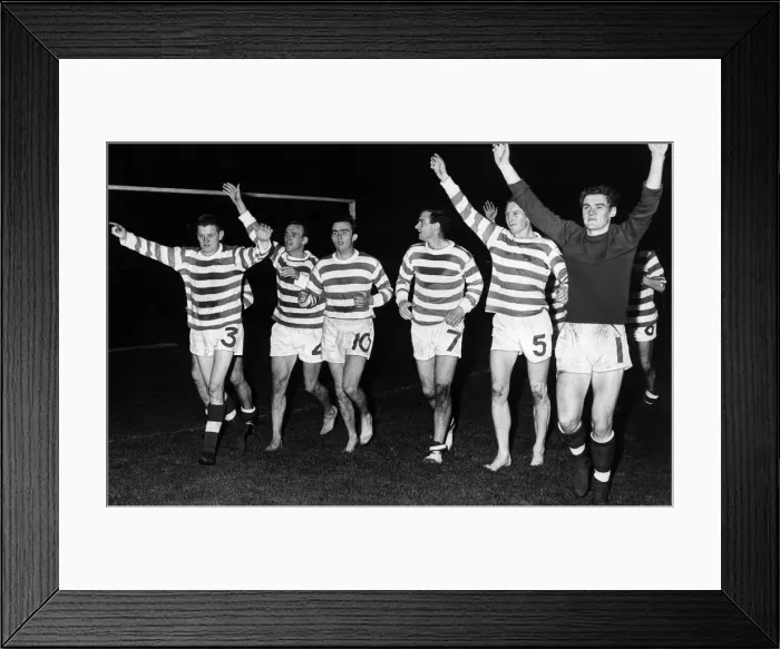 Framed Print : Celtic players on lap of honour September 1962 Framed Print : Celtic players on lap of honour September 1962