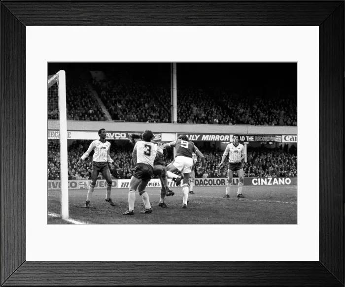 Framed Print : Division 1 football. West Ham United 3 v. Arsenal 1. December 1983 LF14-33-022 Framed Print : Division 1 football. West Ham United 3 v. Arsenal 1. December 1983 LF14-33-022