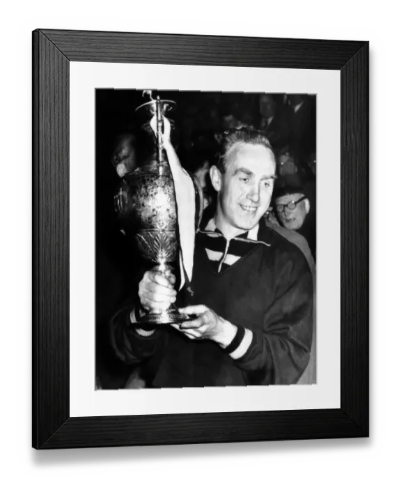 Framed Print : Billy Wright Wolves captain with the Football League Championship trophy April 1959 Framed Print : Billy Wright Wolves captain with the Football League Championship trophy April 1959