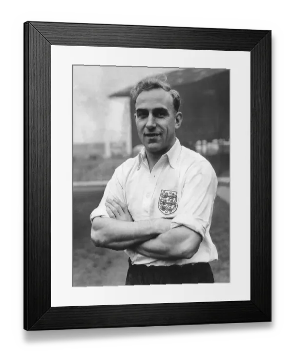 Framed Print : Billy Wright England captain and and Wolves footballer October 1953 Framed Print : Billy Wright England captain and and Wolves footballer October 1953