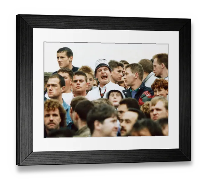 Framed Print : Footballer Paul Gascoigne - Gazza Paul Gascoigne mingles amongst the Newcastle