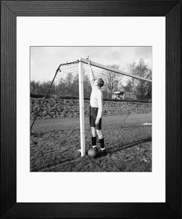Framed Print : Goalkeeper David Hole dives to try and save the ball going into the goal January Framed Print : Goalkeeper David Hole dives to try and save the ball going into the goal January