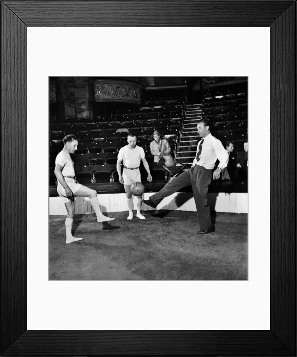 Framed Print : Who said they couldn t teach Stanley Matthews, the footwork wizard, anything Framed Print : Who said they couldn t teach Stanley Matthews, the footwork wizard, anything