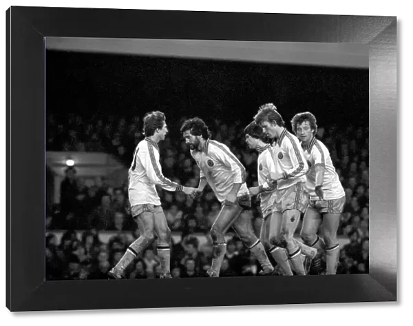 Arsenal 3 v. Aston Villa 1. Division 1 football. February 1980 LF01-20-096