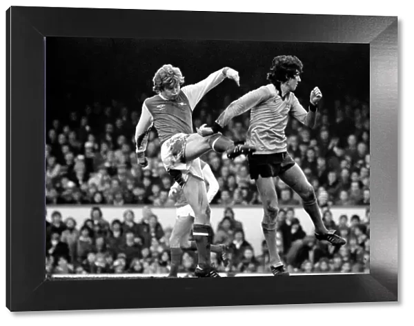 Arsenal 2 v. Derby County 0. Division 1 football January 1980 LF01-05-054