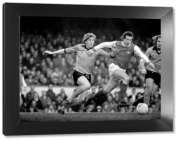 Arsenal 2 v. Derby County 0. Division 1 football January 1980 LF01-05-039