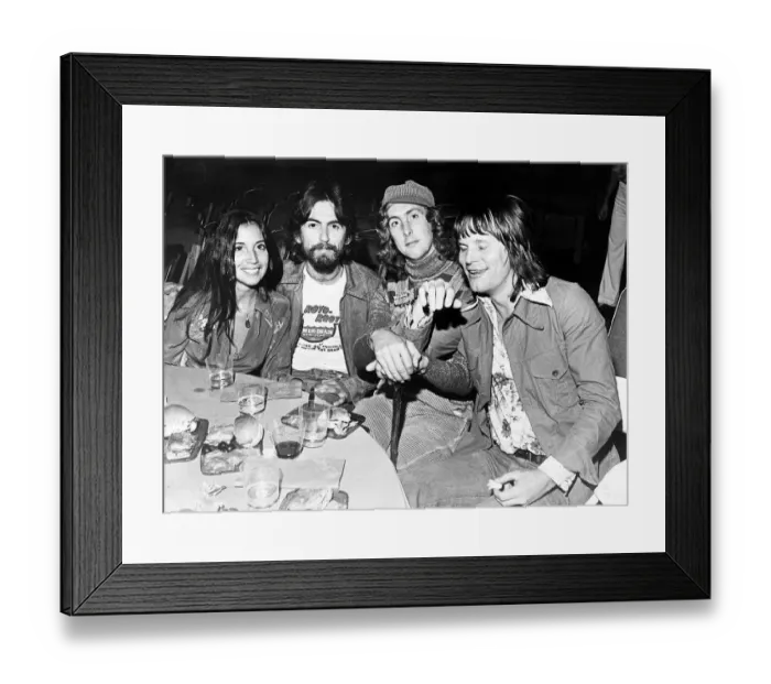 Framed Print : L-R Olivia Arias, Former Beatle George Harrison, Eric Idle Framed Print : L-R Olivia Arias, Former Beatle George Harrison, Eric Idle