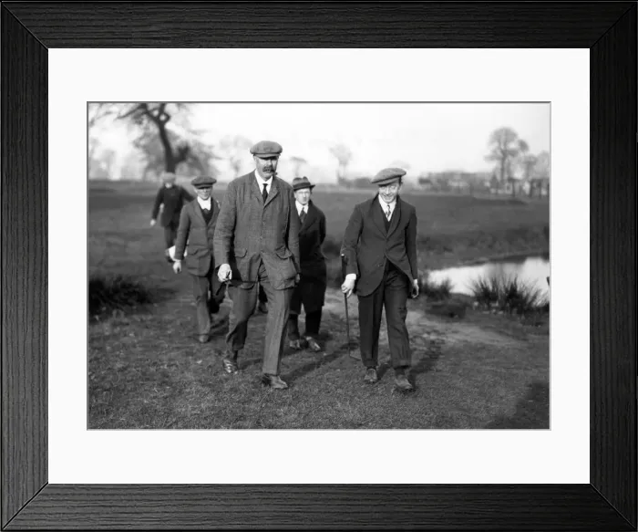 Framed Print : Professionals v. Press at Golf. Tom Webster and James Braid Framed Print : Professionals v. Press at Golf. Tom Webster and James Braid