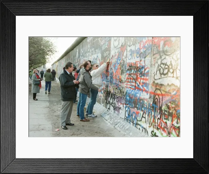 Framed Print : West Berlin, Germany, 10 days after relaxation of border crossing by GDR Government
