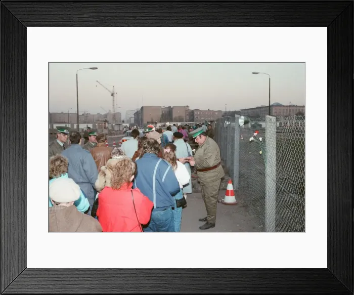 Framed Print : West Berlin, Germany, 10 days after relaxation of border crossing by GDR Government Framed Print : West Berlin, Germany, 10 days after relaxation of border crossing by GDR Government